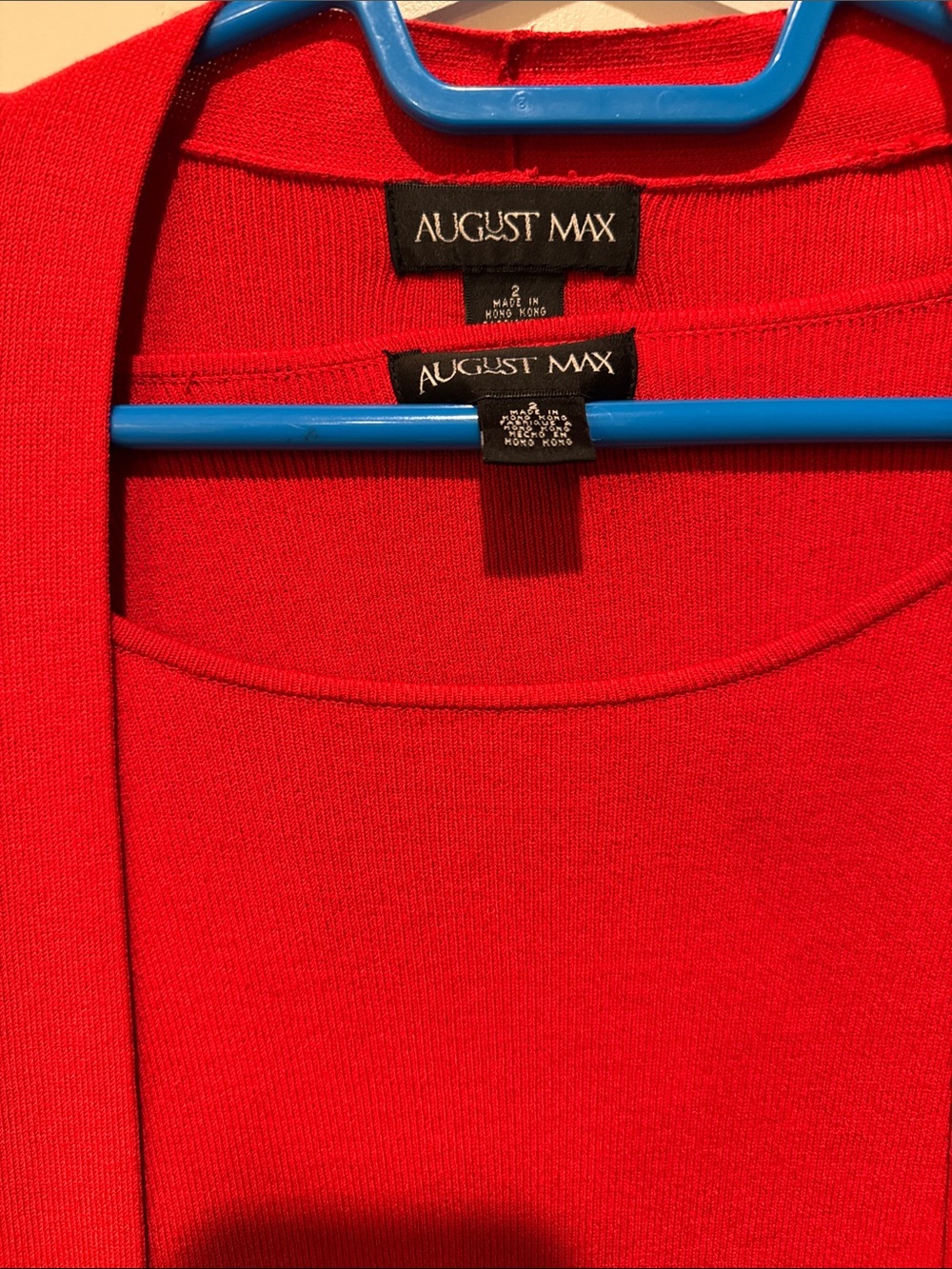 August Max Red Women's Sweater Cardigan